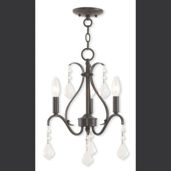 Caterina 3 Light English Bronze Mini Chandelier