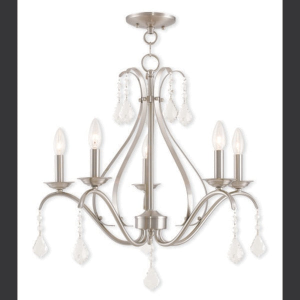 Caterina 5 Light Brushed Nickel Chandelier