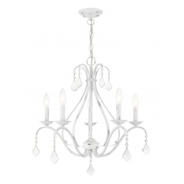 Antique White with Clear Crystals Chande