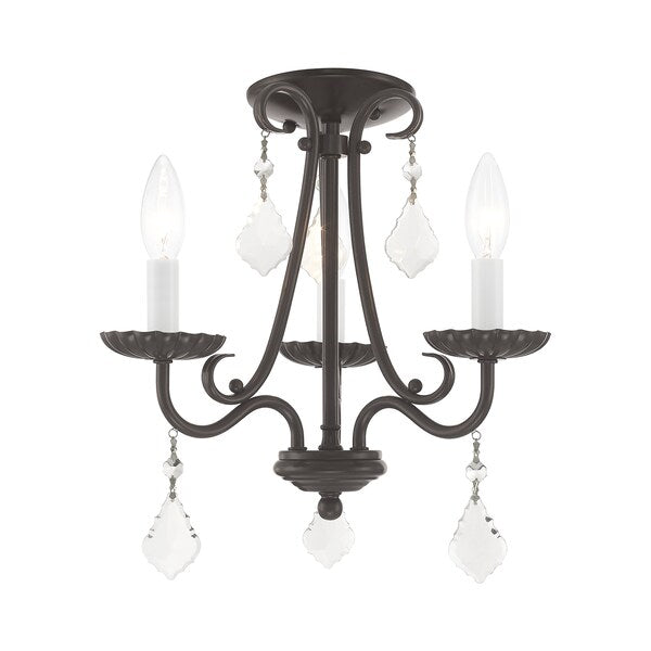 Daphne 3 Light English Bronze Mini Chand