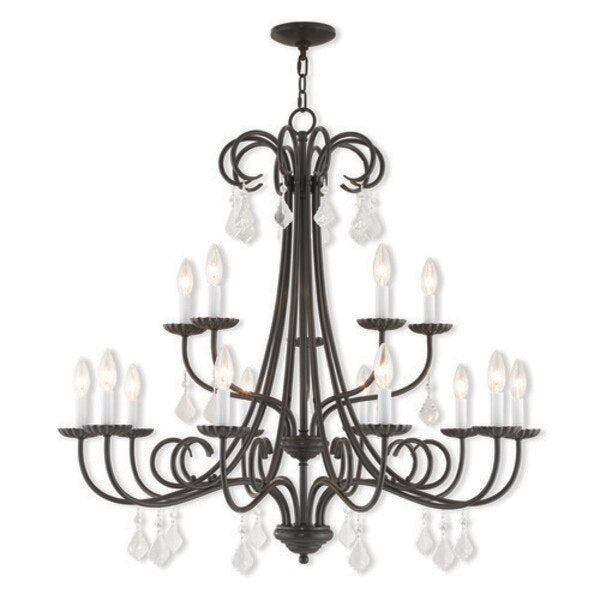 Daphne 15 Light English Bronze Foyer Chandelier