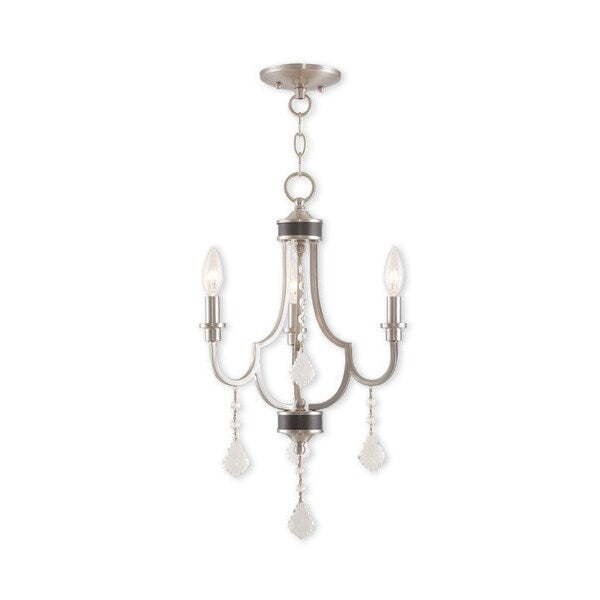 Glendale 3 Light Brushed Nickel Mini Cha