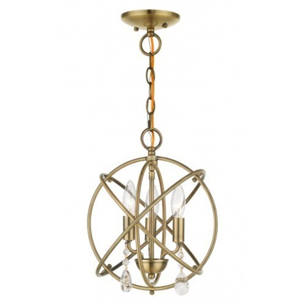 Antique Brass Convertible Chandelier / S