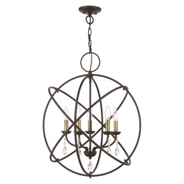 Bronze Chandelier, 5 Light