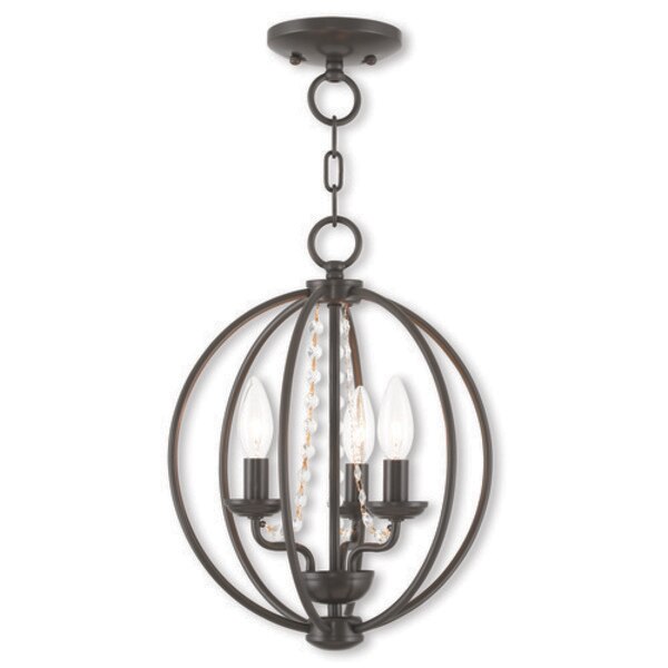 Arabella 3 Light English Bronze Convertible Chandelier/Ceiling Mount