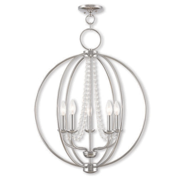 Arabella 5 Light Polished Chrome Chandelier