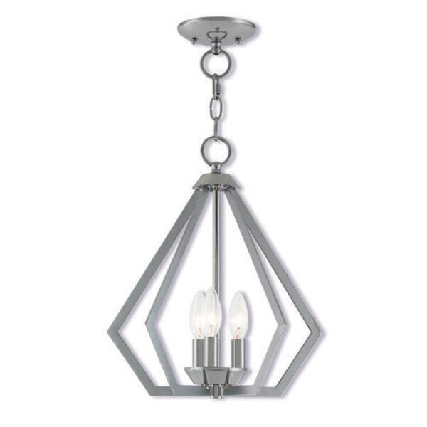Prism 3 Light Polished Chrome Convertible Chandelier/Ceiling Mount