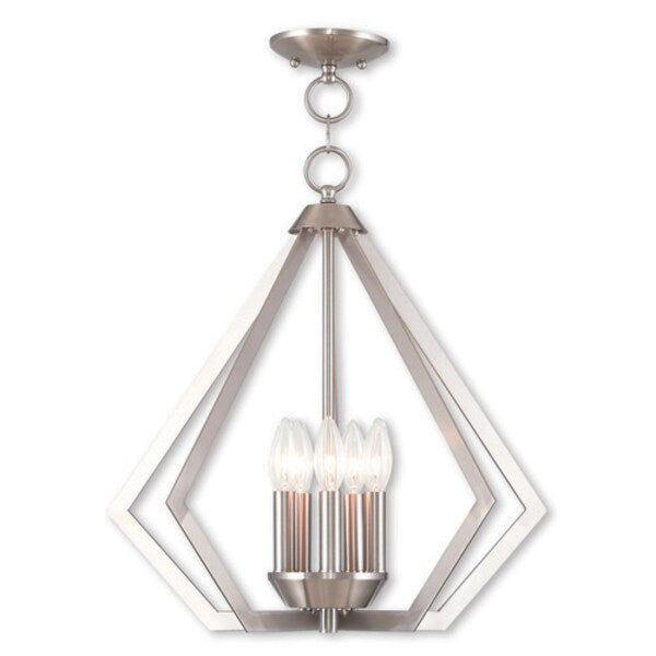 Prism 5 Light Brushed Nickel Chandelier