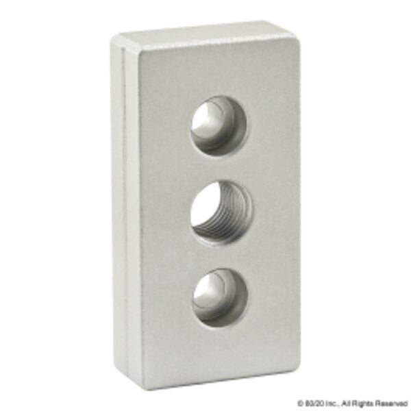 Base Plate 40mm X 80mm W/M16 Tap In Ctr