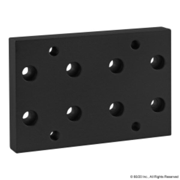 Blk Heavy Duty Flange Mount Caster Plate