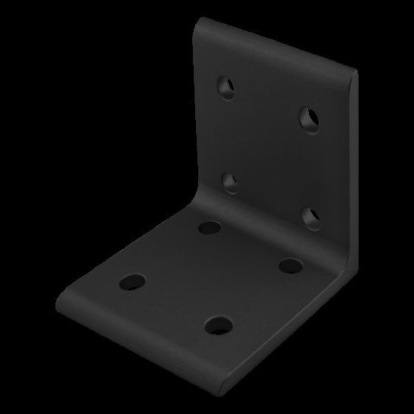 Black 40 S 8 Hole Inside Corner Bracket
