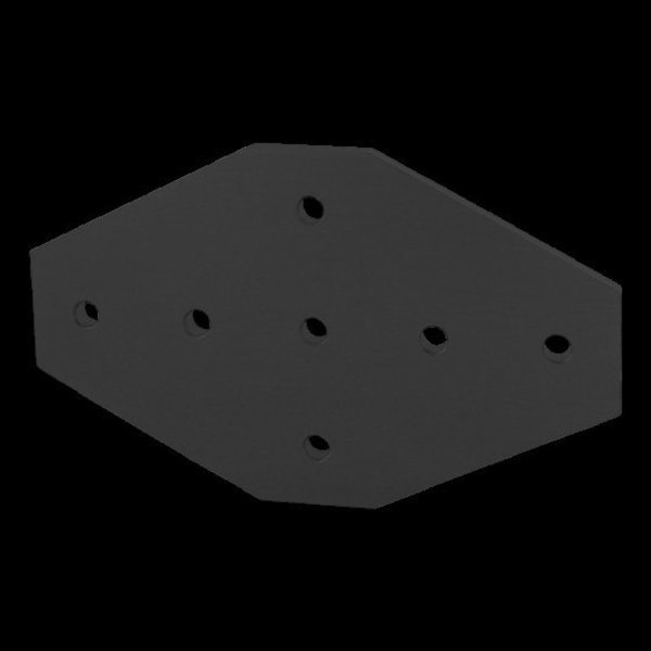 Black 40 S 7 Hole Cross Joining Plate