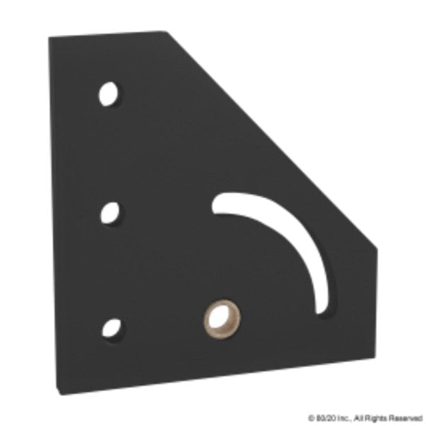 Black 40 S 90 Deg Rt Hand Pivot Bracket