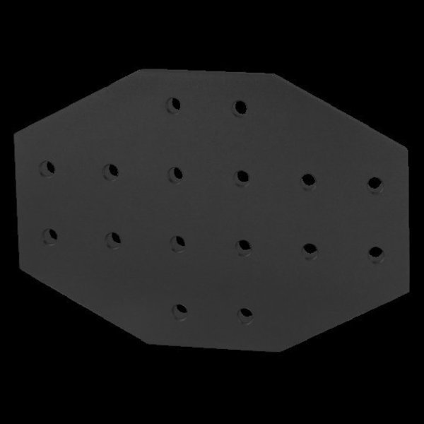 Black 40 S 16 Hole Cross Joining Plate