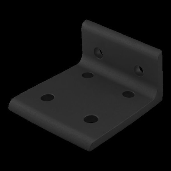 Black 40 S 6 Hole Inside Corner Bracket