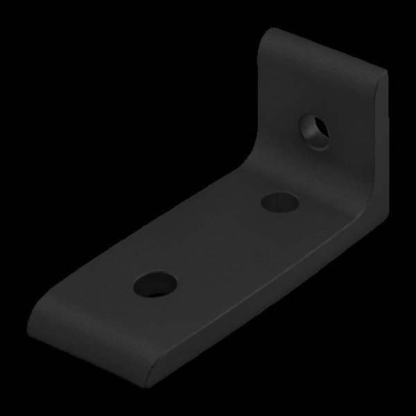 Black 40 S 3 Hole Inside Corner Bracket