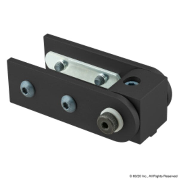 Black 40S Right Angle 0 Deg Living Hinge