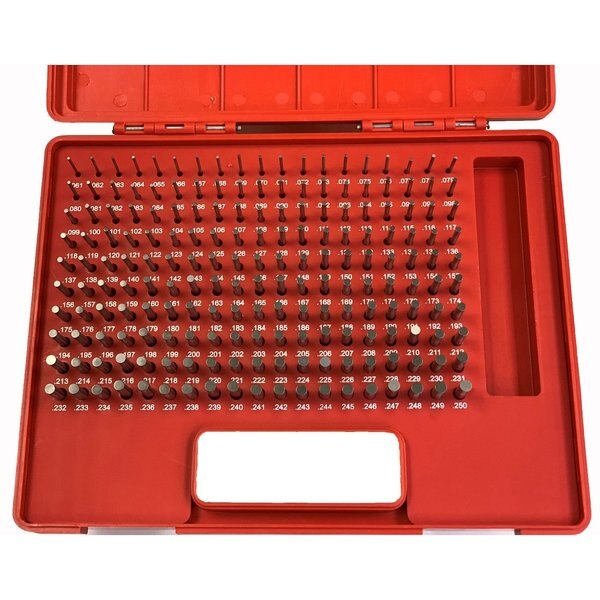 190 Piece M1 Minus Pin Gage Set .061-.250