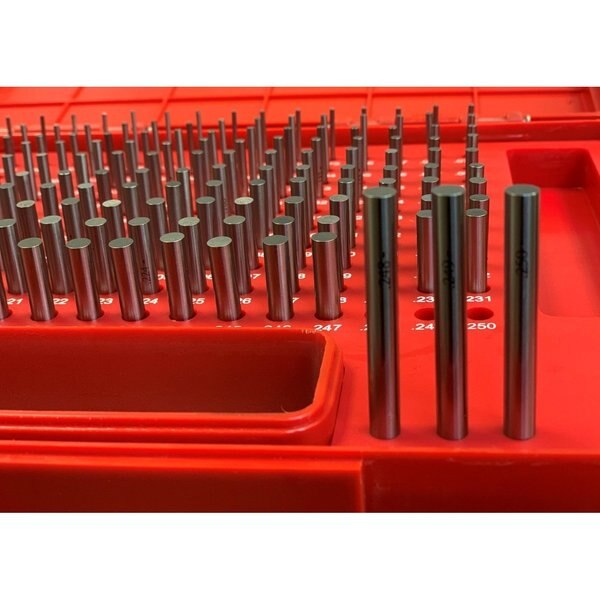190 Piece M1 Minus Pin Gage Set .061-.250