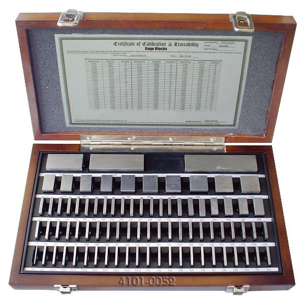 81 Piece Square Steel Gage Block Set Grade 3/Grade AS-1