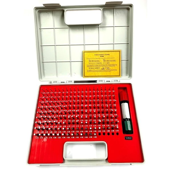 1.30-4.98mm -.005 185 Piece Pin Gage Set