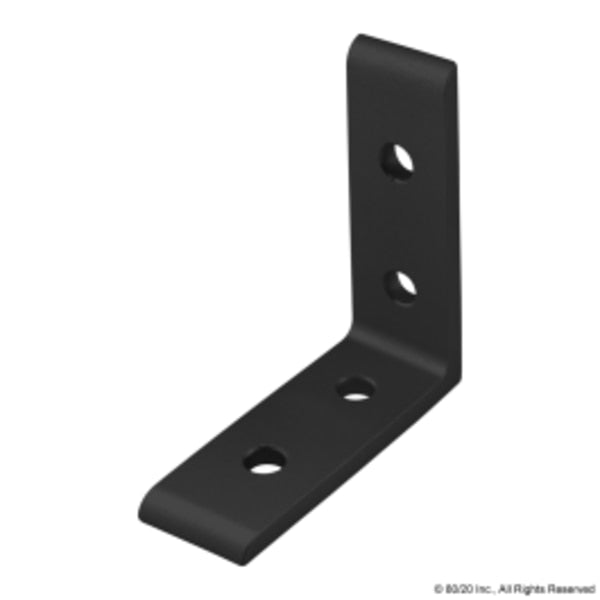 Black 10 S 4 Hole Inside Corner Bracket
