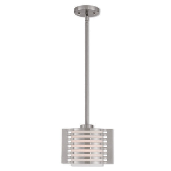 Hilliard 1 Light Brushed Nickel Mini Pendant