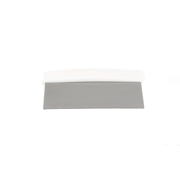 Dough Scraper, SS, White Plst Handle, 6