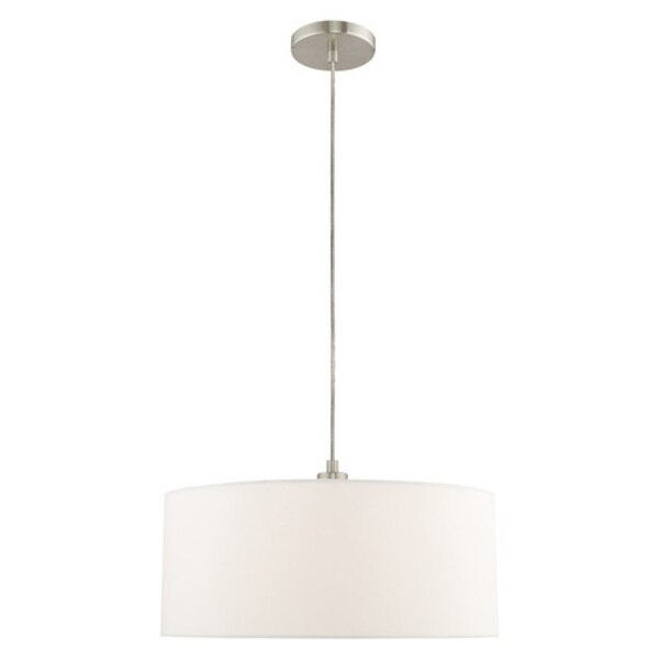 Clark 1 Light Brushed Nickel Pendant Chandelier