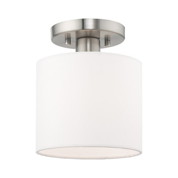Clark 1 Light Brushed Nickel Ceiling Mou