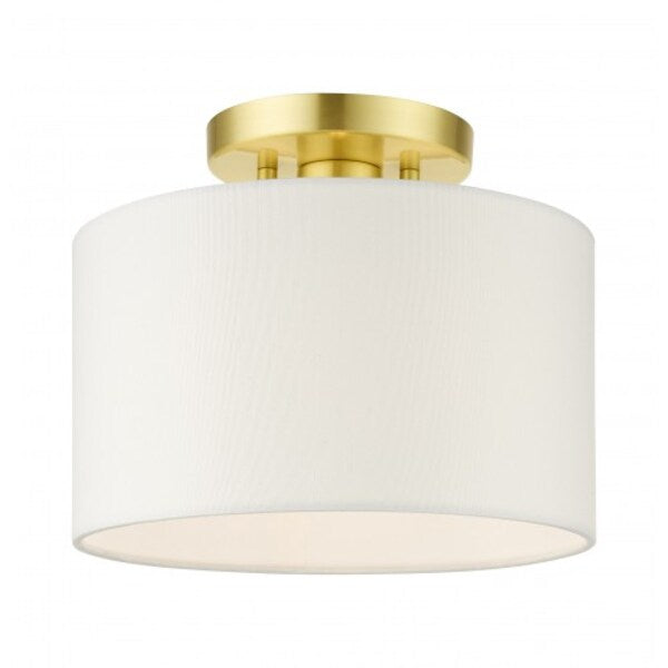 Satin Brass Semi Flush, 1 Light