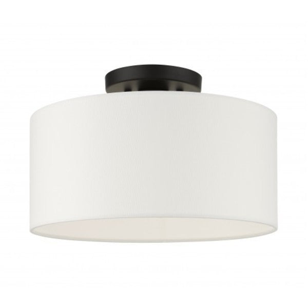 Black Semi Flush, 1 Light