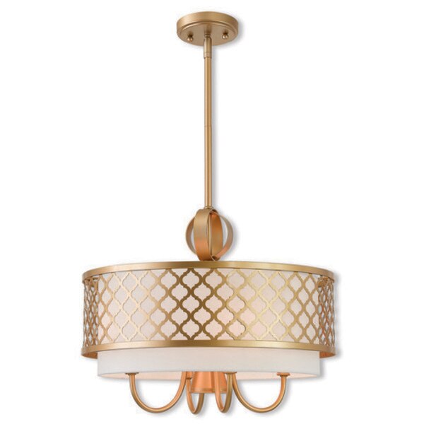 Arabesque 5 Light Soft Gold Pendant Chan