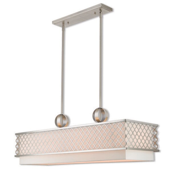 Arabesque 9 Light Brushed Nickel Linear