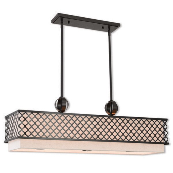 Arabesque 9 Light English Bronze Linear Chandelier