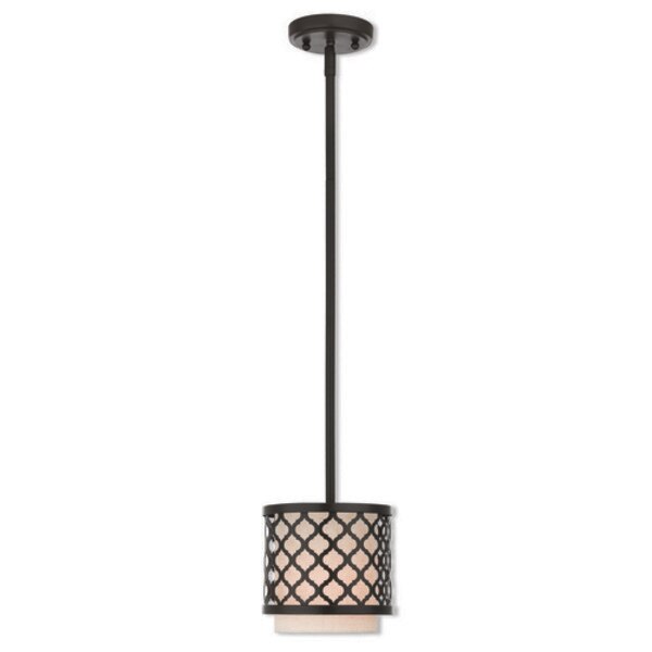 Arabesque 1 Light English Bronze Mini Pendant