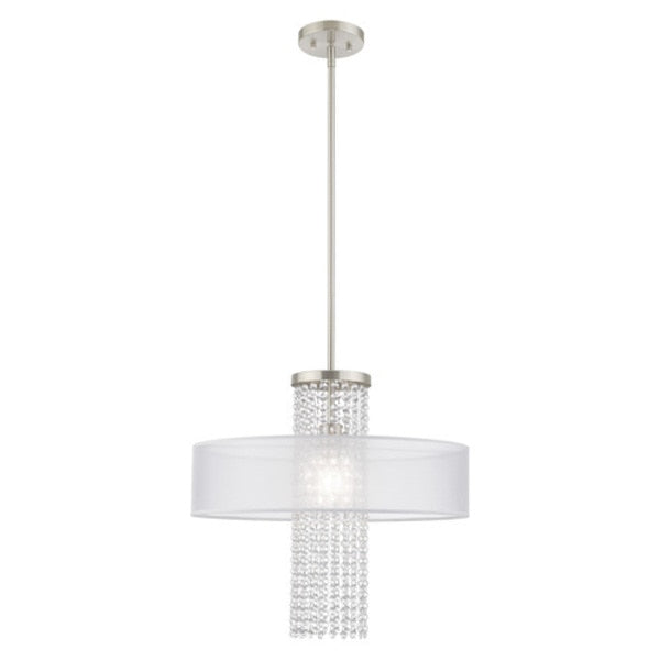 Bella Vista 1 Light Brushed Nickel Penda