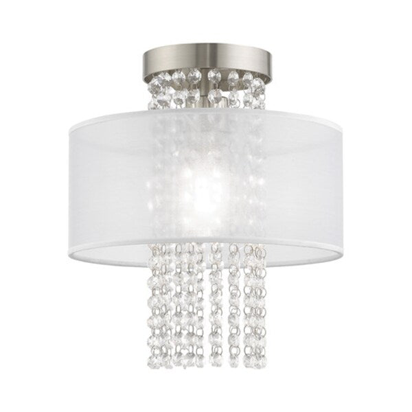 Bella Vista 1 Light Brushed Nickel Ceiling Mount