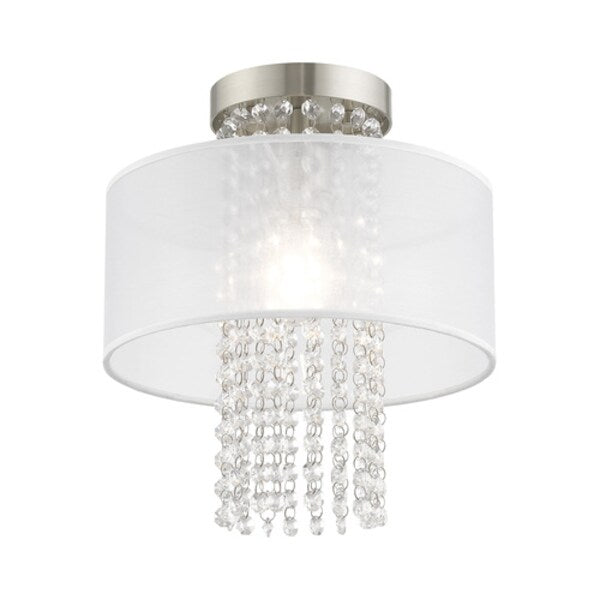 Bella Vista 1 Light Brushed Nickel Ceiling Mount