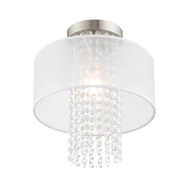 Bella Vista 1 Light Brushed Nickel Ceiling Mount