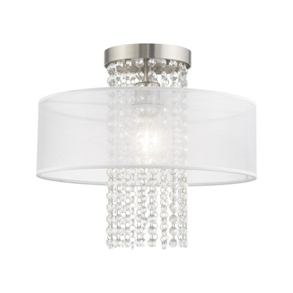 Bella Vista 1 Light Brushed Nickel Ceiling Mount
