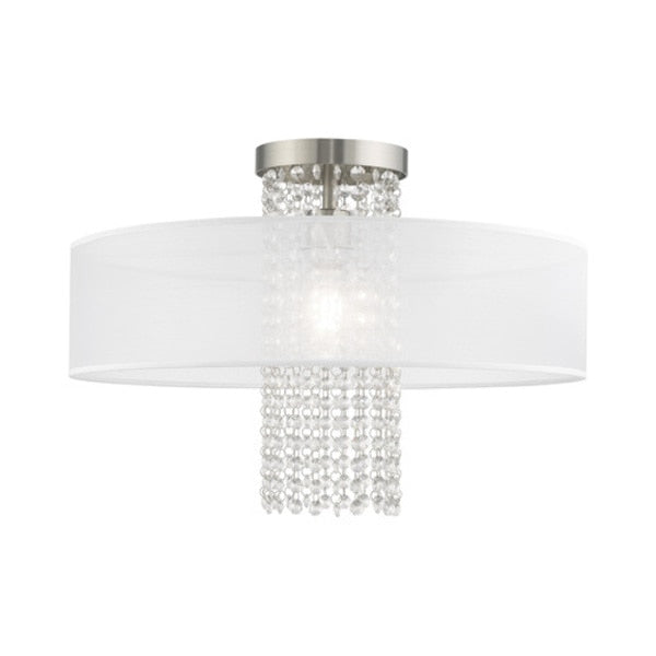 Bella Vista 1 Light Brushed Nickel Ceiling Mount