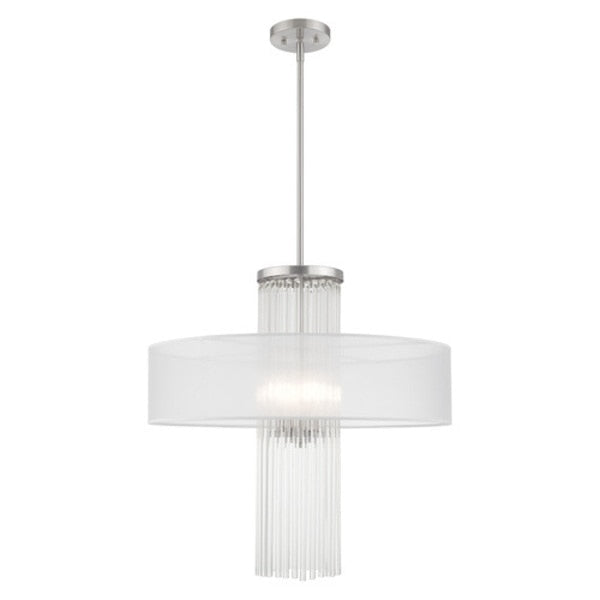 Alexis 4 Light Brushed Nickel Pendant Chandelier
