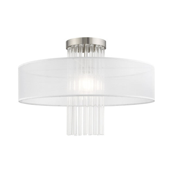 Alexis 1 Light Brushed Nickel Ceiling Mount
