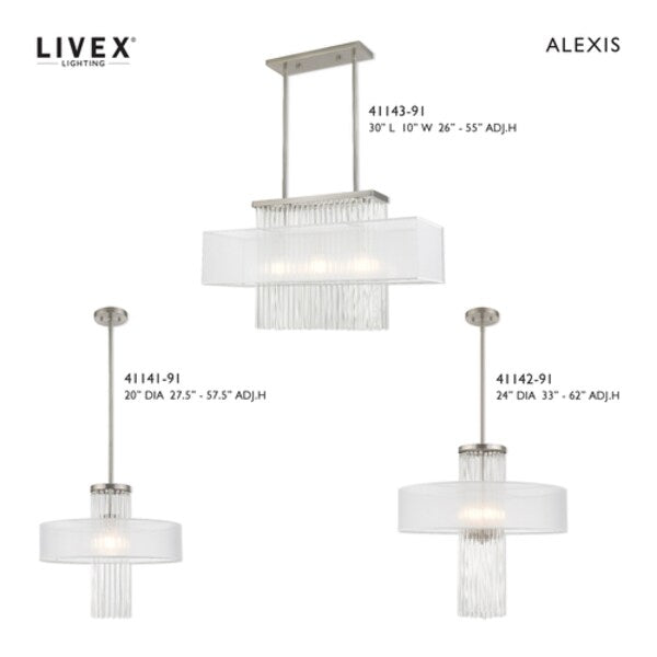 Alexis 2 Light Brushed Nickel ADA Wall Sconce