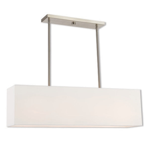 Summit 4 Light Brushed Nickel Linear Chandelier