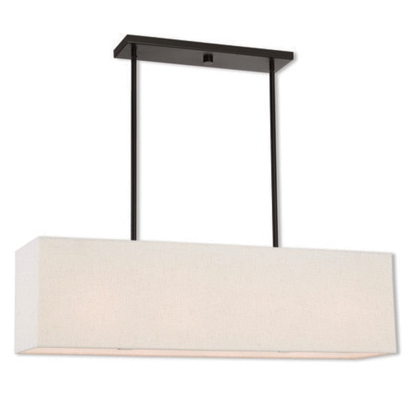 Summit 4 Light English Bronze Linear Chandelier