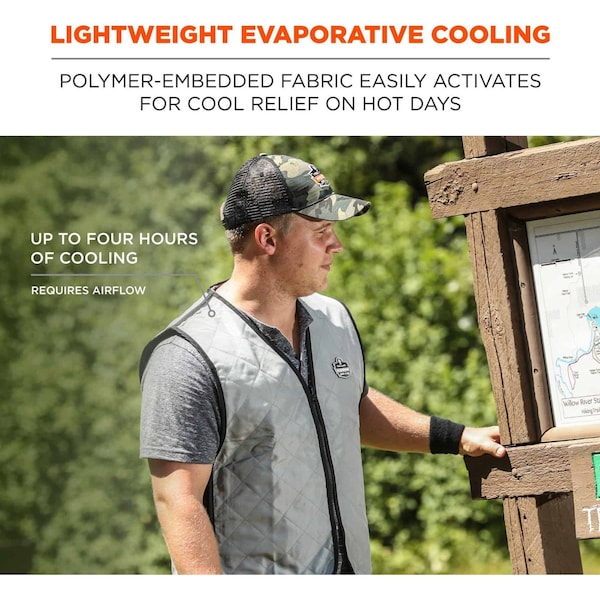 Gray Evaporative Cooling Vest, 2XL