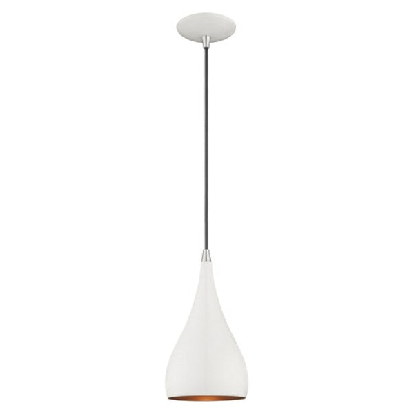 Metal Shade Mini Pendants 1 Light Shiny
