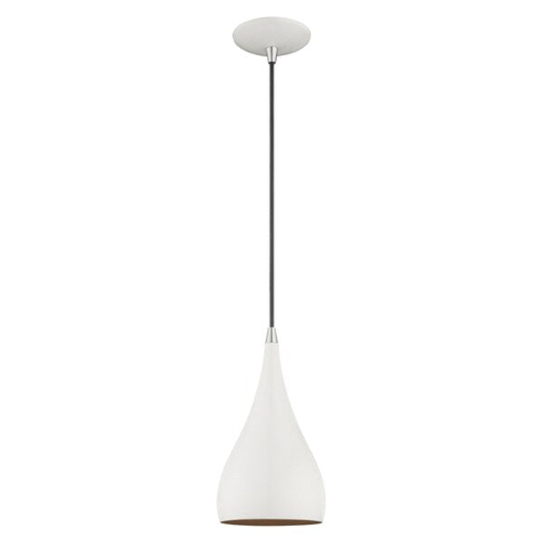 Metal Shade Mini Pendants 1 Light Shiny